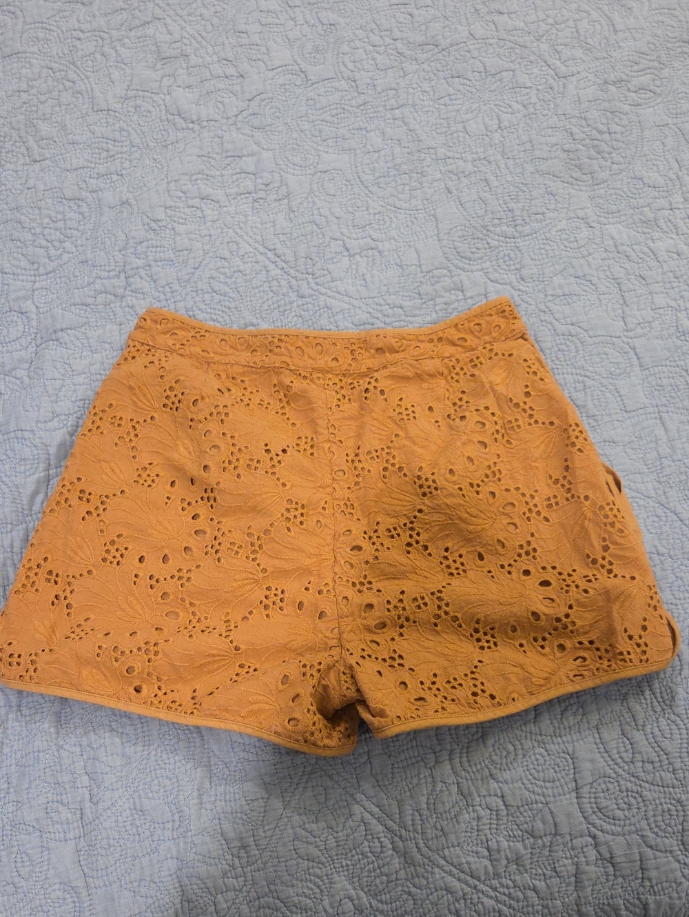 Joie Lawren Cotton Eyelet Utility Shorts - Orange/Indian Tan - Size 8 (EUC) - Picture 6 of 11